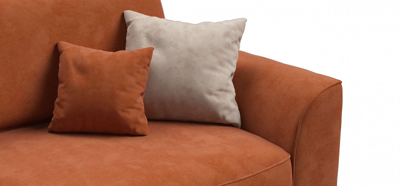 Диван Кинг Модуль велюр Алькантара оранж