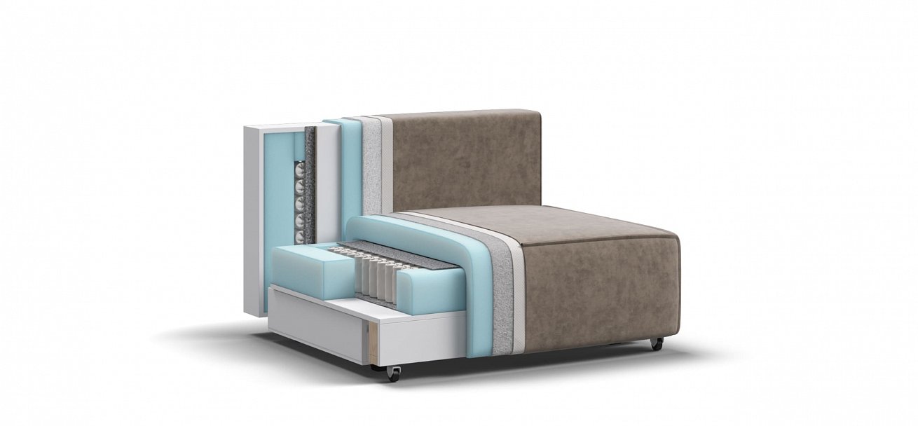 Босс Софт Модуль спальное место велюр Роял тауп