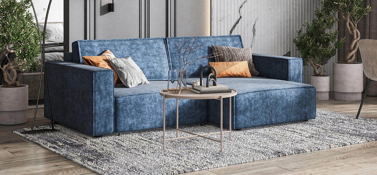 Угловой диван Босс Софт Модуль велюр Роял синий