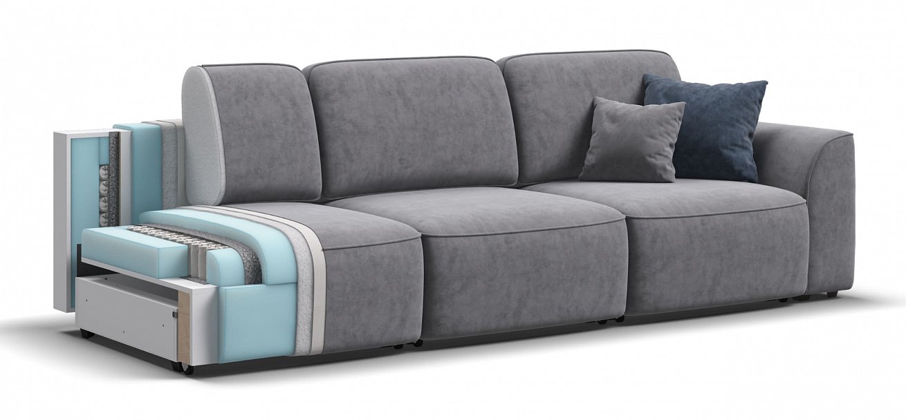 Диван Кинг Модуль Макс велюр Роял агат