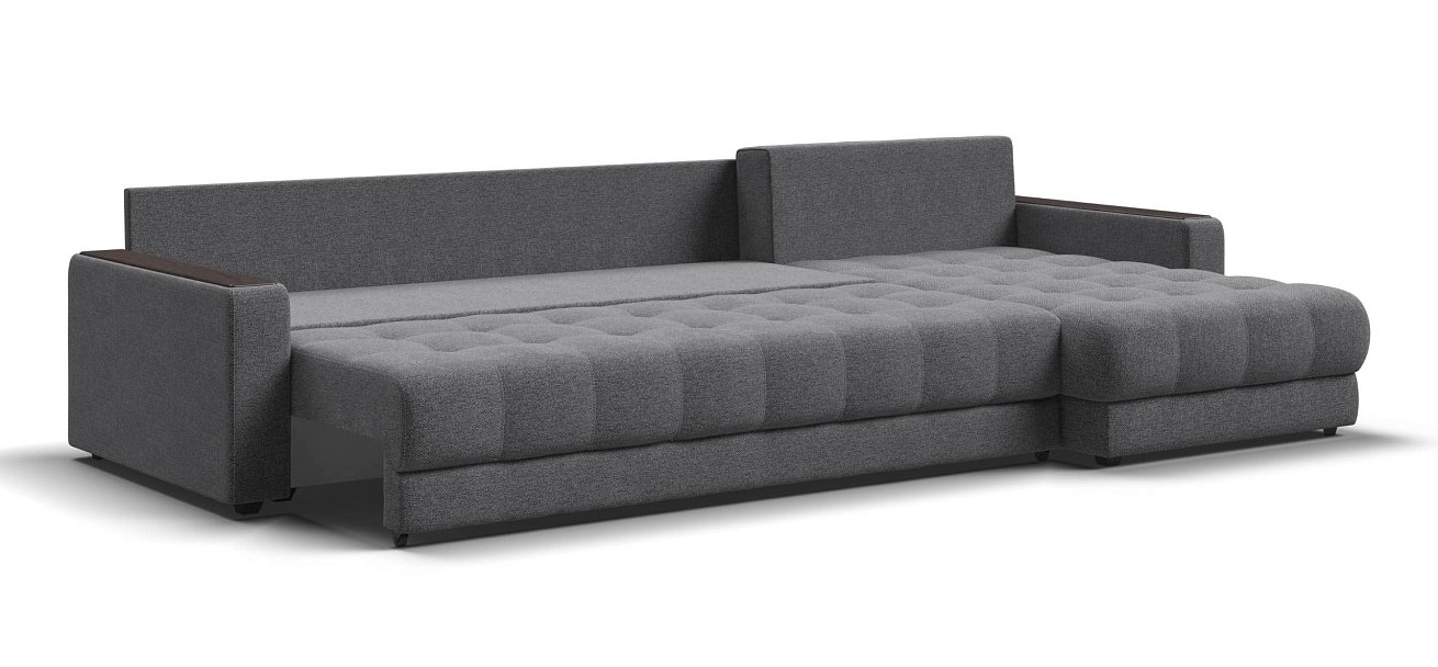 Угловой диван Босс Макс Рогожка Мальмо серый