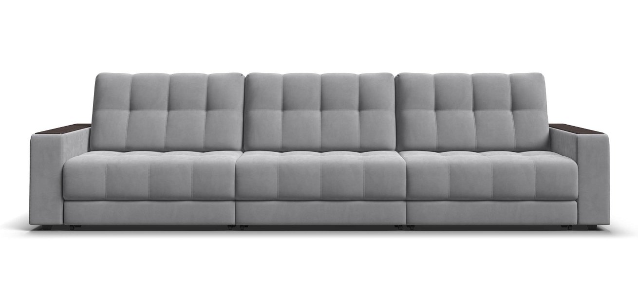 Диван Босс Гранд велюр Монолит сталь