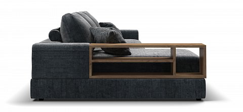 Угловой диван-кровать Босс Модуль ХЛ Шенилл Глосс карбон 3