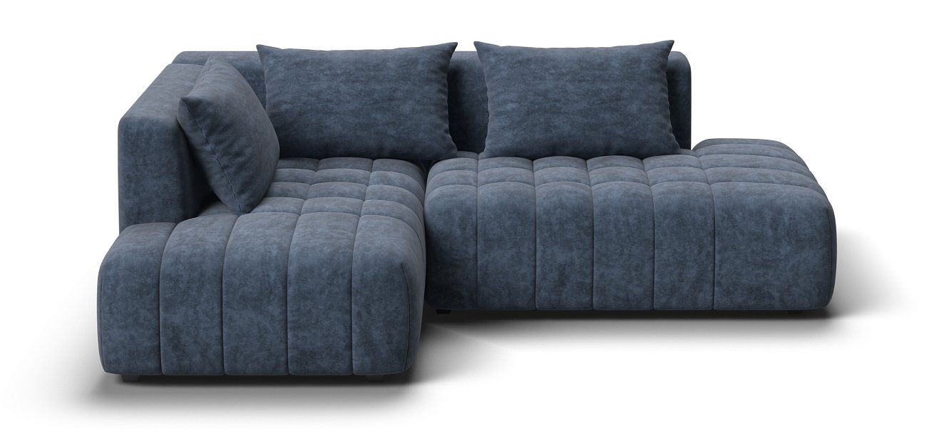 Угловой диван левый Босс Твин велюр Роял синий