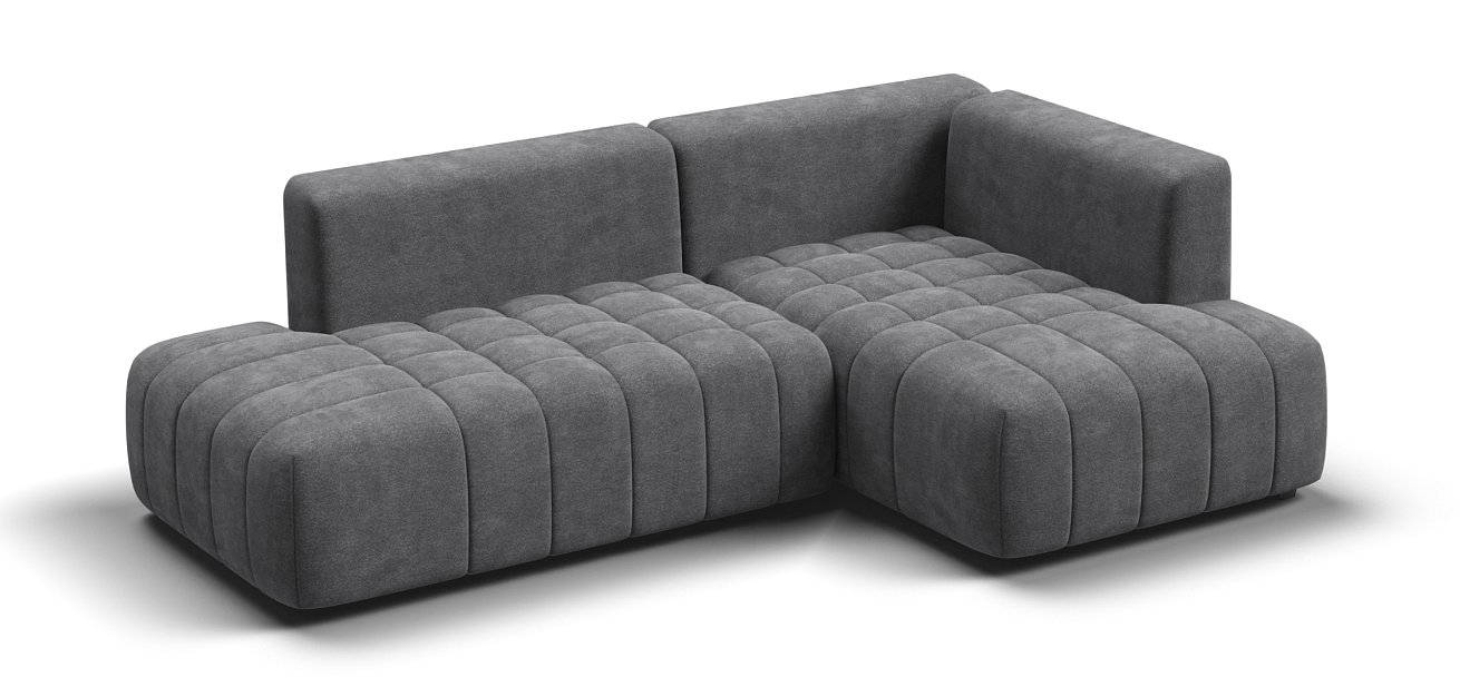 Угловой диван правый Босс Твин Шенилл Клауд графит