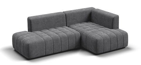 Угловой диван правый Босс Твин Шенилл Клауд графит 3