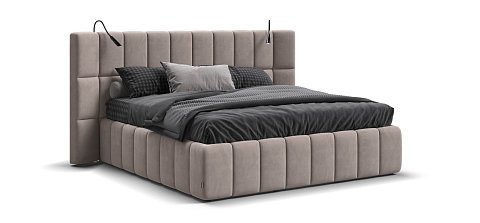 Босс ХО Кровать 180*200 велюр Монолит латте 1