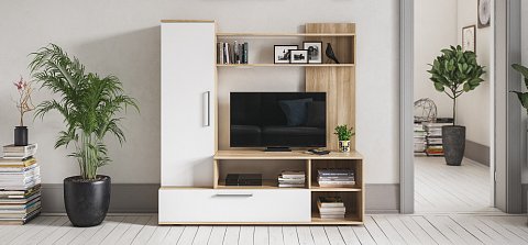 Стенка Денвер 150 Сонома, Белый снег 2