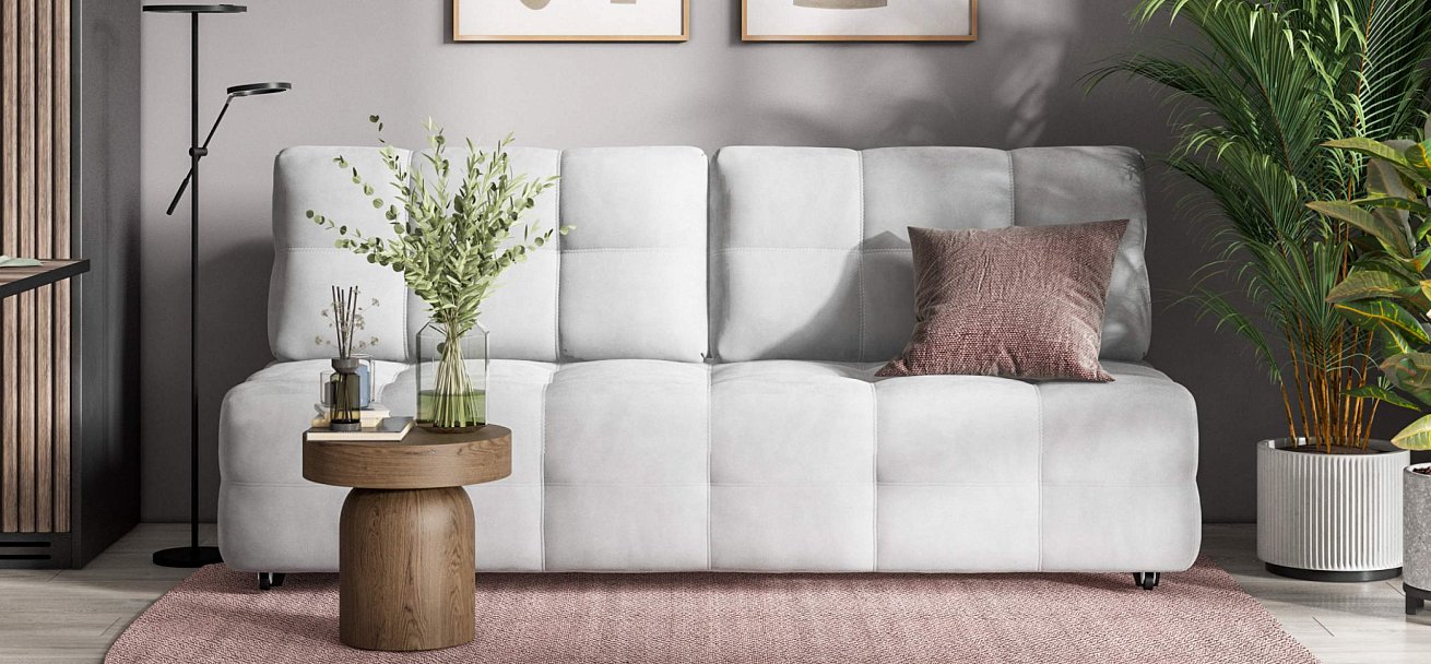 Диван Денди Мини велюр Монолит сталь