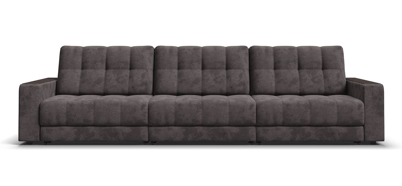 Диван Босс Гранд велюр Алькантара серый