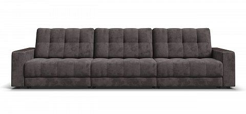Диван Босс Гранд велюр Алькантара серый 1