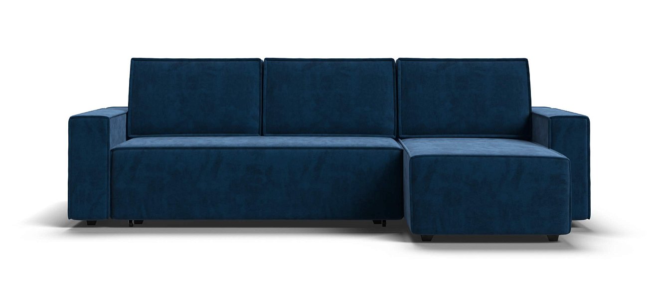 Угловой диван Норд велюр Монолит синий