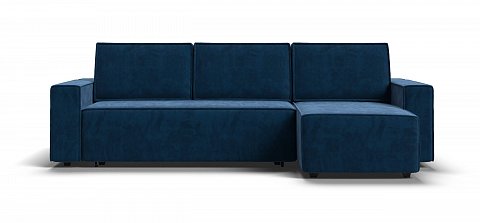 Угловой диван Норд велюр Монолит синий 1