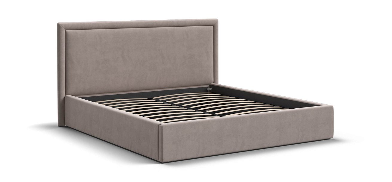 Фрея Кровать без ПМ 160*200 велюр Монолит латте