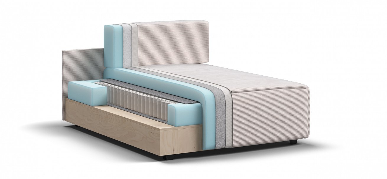 Босс Софт Модуль оттоманка Вельвет Корд бежевый