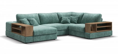 П-образный диван-кровать Босс Модуль Шенилл Глосс минт