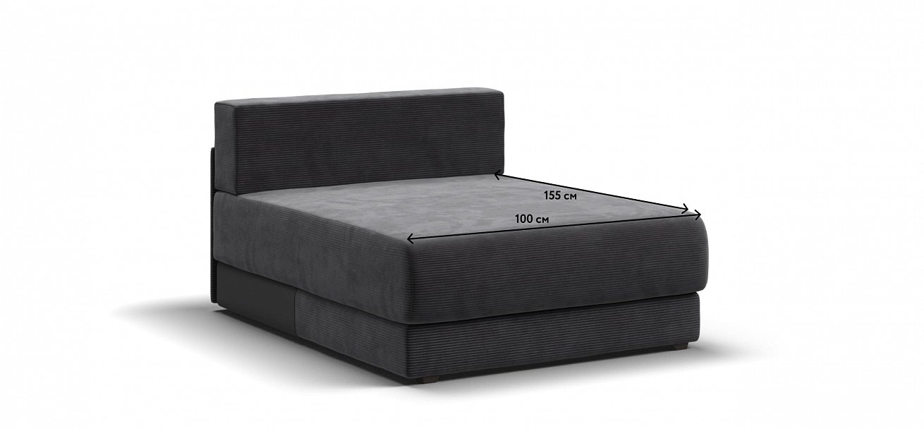 Ричмонд Модуль оттоманка Вельвет Корд графит