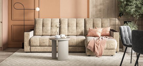 Угловой диван Босс Классик велюр Роял тауп 2