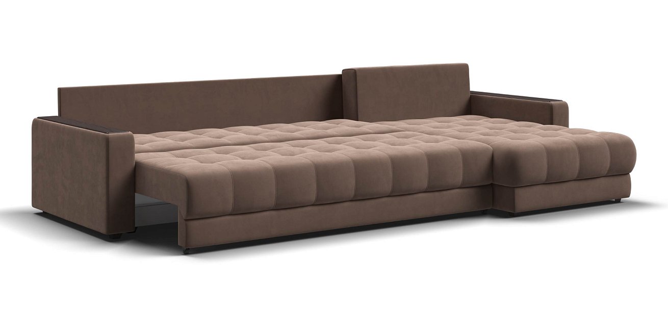 Угловой диван Босс Макс велюр Монолит мокко