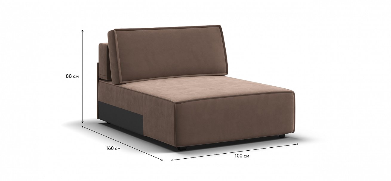 Босс Софт Модуль оттоманка велюр Монолит мокко