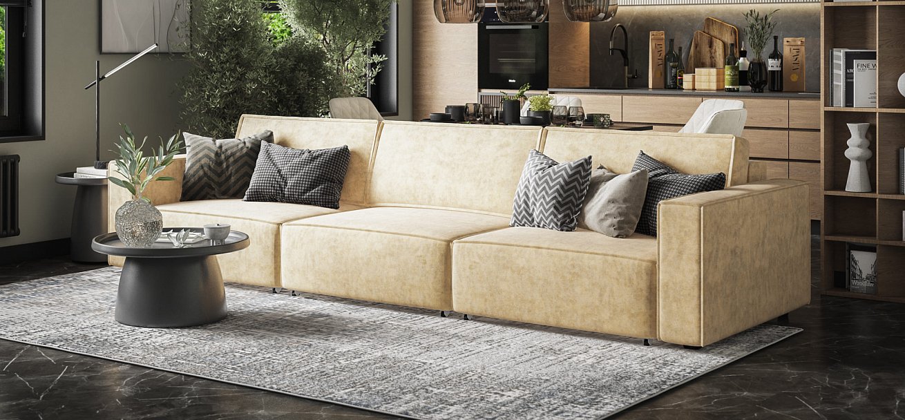 Диван Босс Софт Модуль Макс велюр Роял шампань