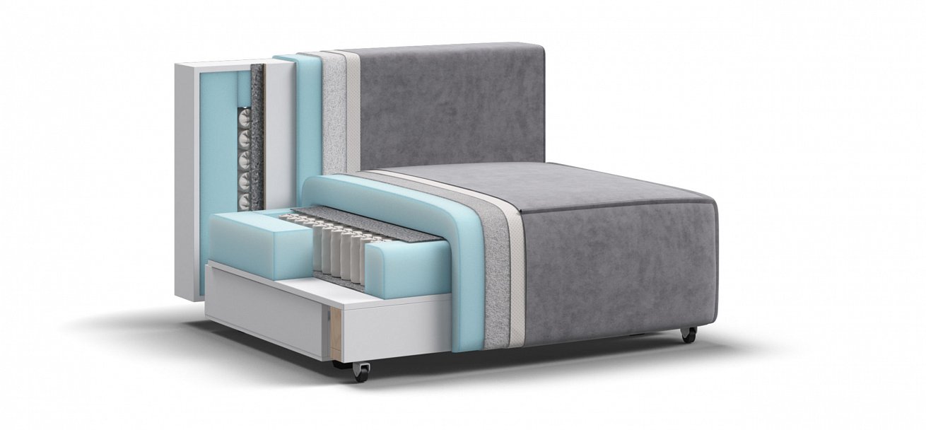 Босс Софт Модуль спальное место велюр Роял агат