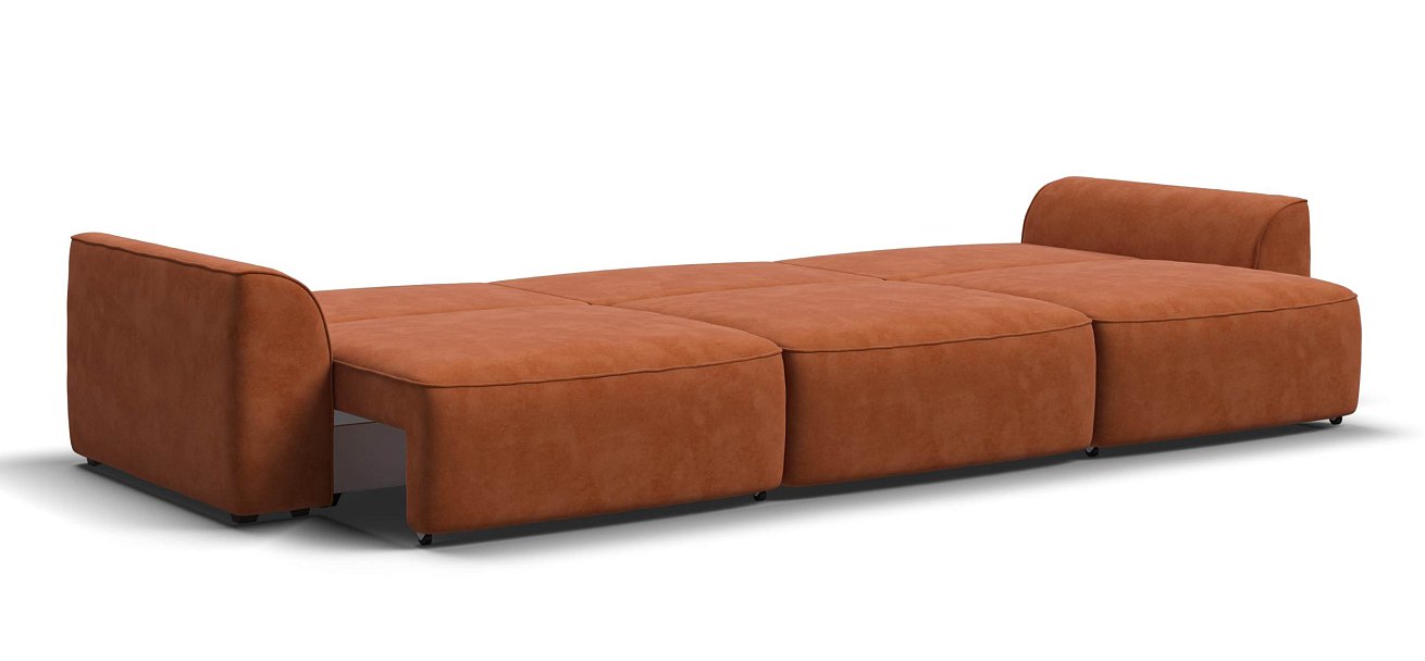 Диван Кинг Макс велюр Алькантара оранж