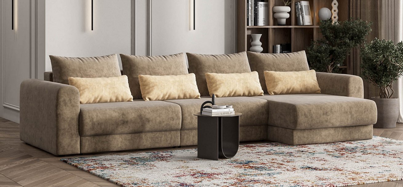 Модульный угловой диван Ричмонд Модуль Макс велюр Роял тауп