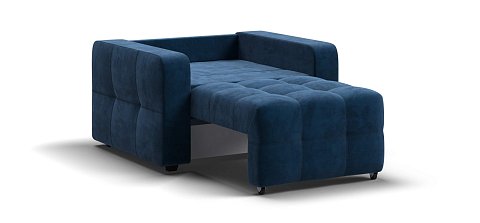 Денди кресло-кровать велюр Монолит синий 3