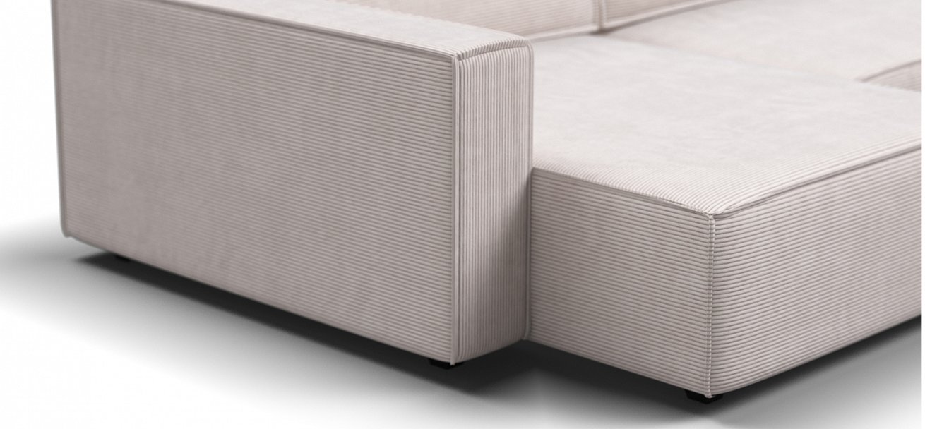 П-образный диван Босс Софт Модуль Вельвет Корд бежевый