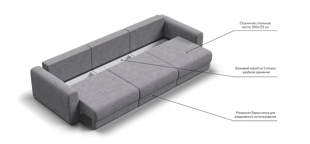 Модульный диван Ричмонд Модуль Макс велюр Роял агат