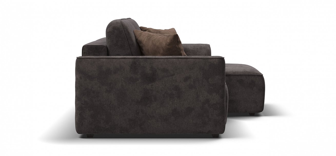 Угловой диван Кинг Модуль велюр Алькантара серый