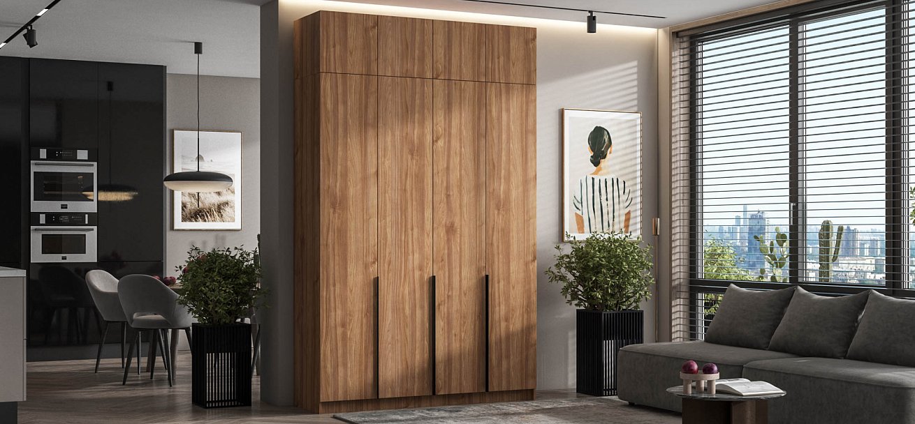 Антресоль 160 4Д Орех Селект