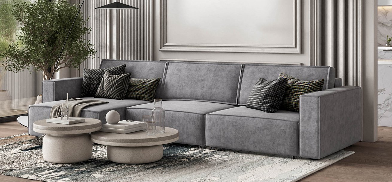 Угловой диван Босс Софт Модуль Макс велюр Роял агат