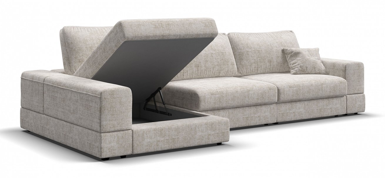 Угловой диван-кровать Босс Модуль ХЛ Шенилл Смарт кварц