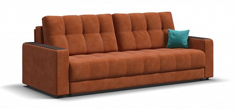 Диван Босс велюр Алькантара оранж