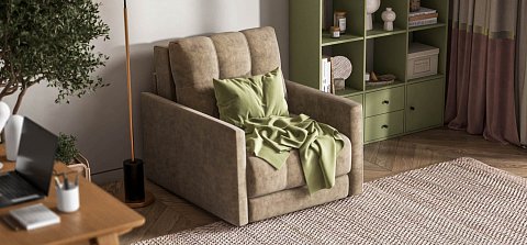 Босс Лофт кресло-кровать велюр Роял тауп 2