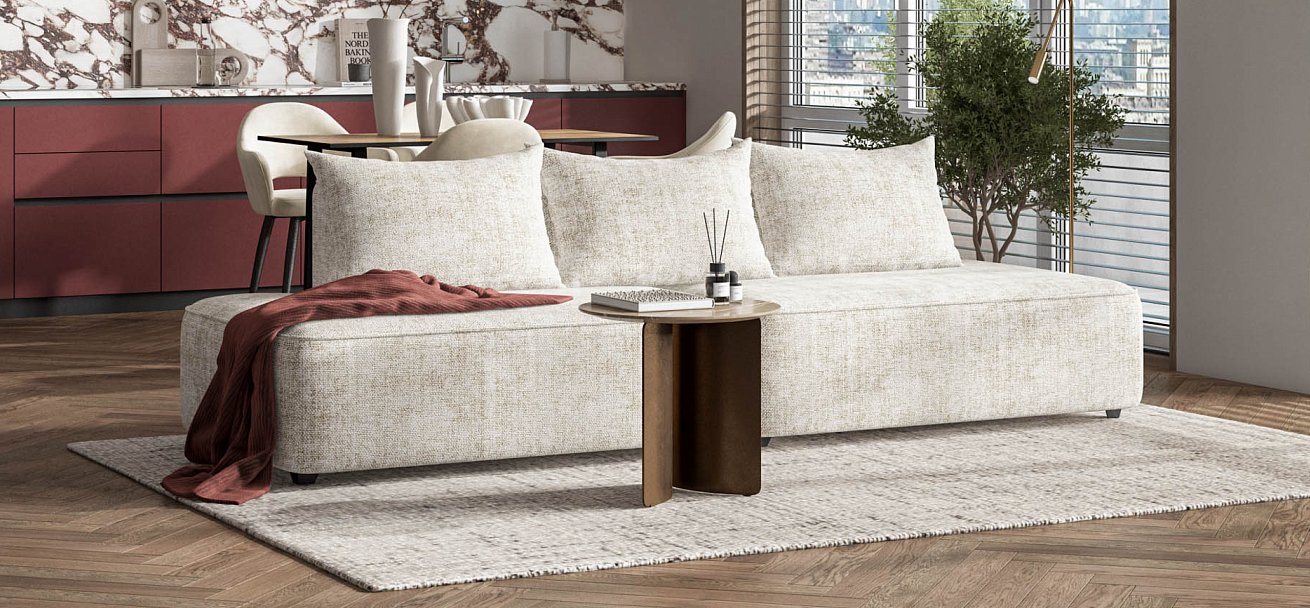 Диван Кинг Твин Шенилл Смарт кварц