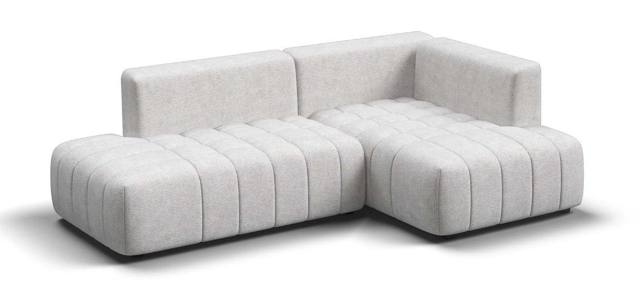 Угловой диван правый Босс Твин Шенилл Клауд крем