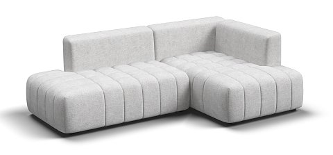 Угловой диван правый Босс Твин Шенилл Клауд крем 3