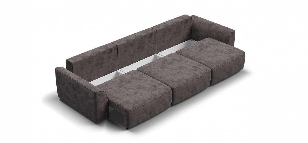 Диван Кинг Модуль Макс велюр Алькантара серый