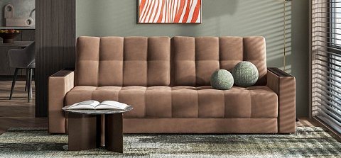 Диван Босс велюр Монолит мокко 2