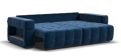Диван Босс ХО велюр Монолит синий / Камень 3
