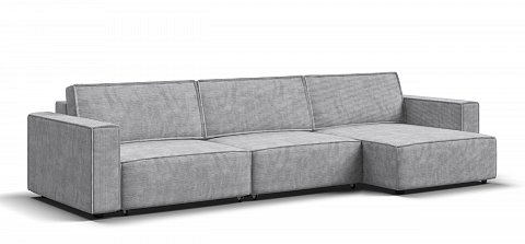 Угловой диван Босс Софт Модуль Макс Вельвет Корд серый