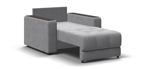 Босс кресло-кровать велюр Монолит сталь 3