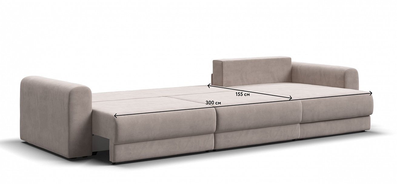 Модульный угловой диван Ричмонд Модуль Макс велюр Монолит латте