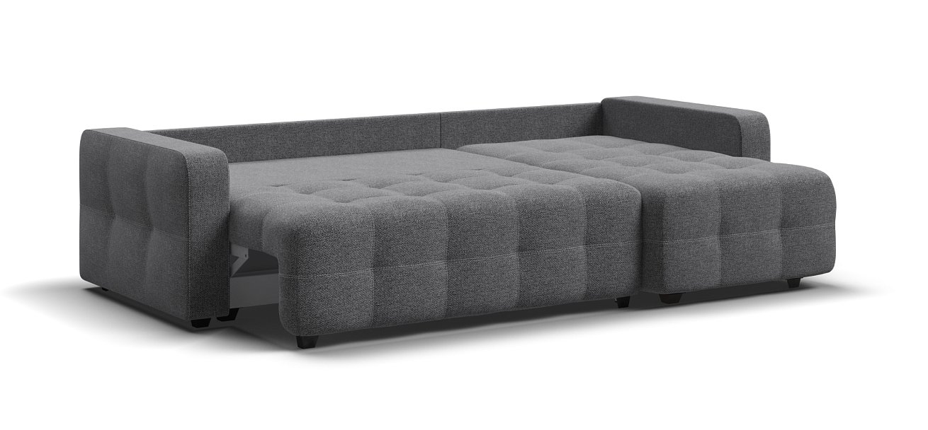 Угловой диван Денди Рогожка Мальмо серый