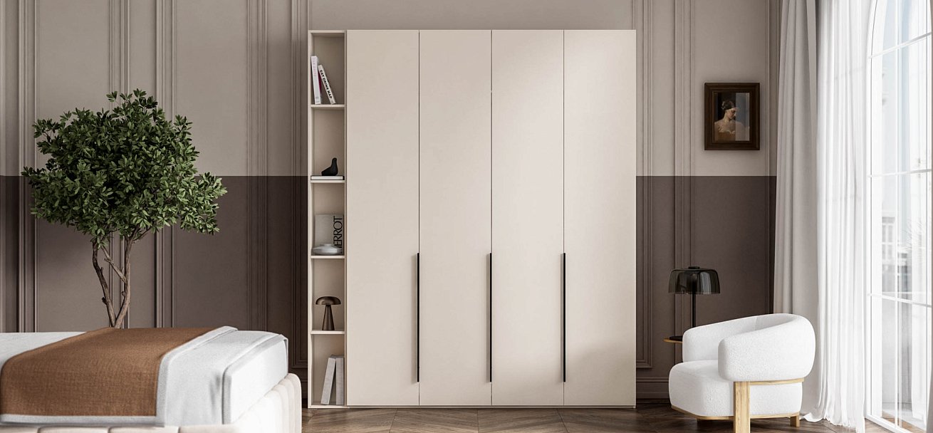 Босс Стандарт 180*236 шкаф распашной 4Д+ящики Кашемир