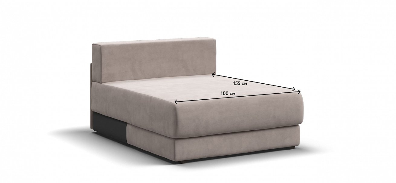 Ричмонд Модуль оттоманка велюр Монолит латте