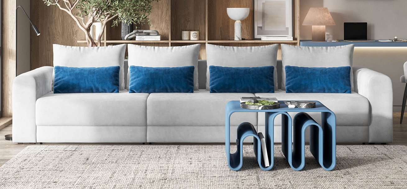 Модульный диван Ричмонд Модуль Макс велюр Монолит сталь